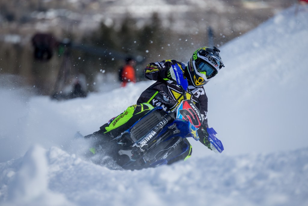 X Games Aspen 2018 - January 26, 2018 Aspen, CO - January 26, 2018 - Buttermilk Mountain: Brock Hoyer competing in Snow BikeCross during X Games Aspen 2018
(Photo by Matt Morning / ESPN Images)